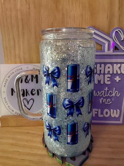 20 oz Glass Handle Snowglobe