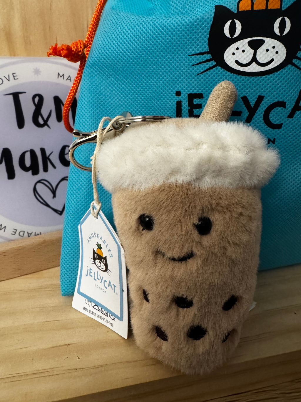 Jelly cat key chain- Tea