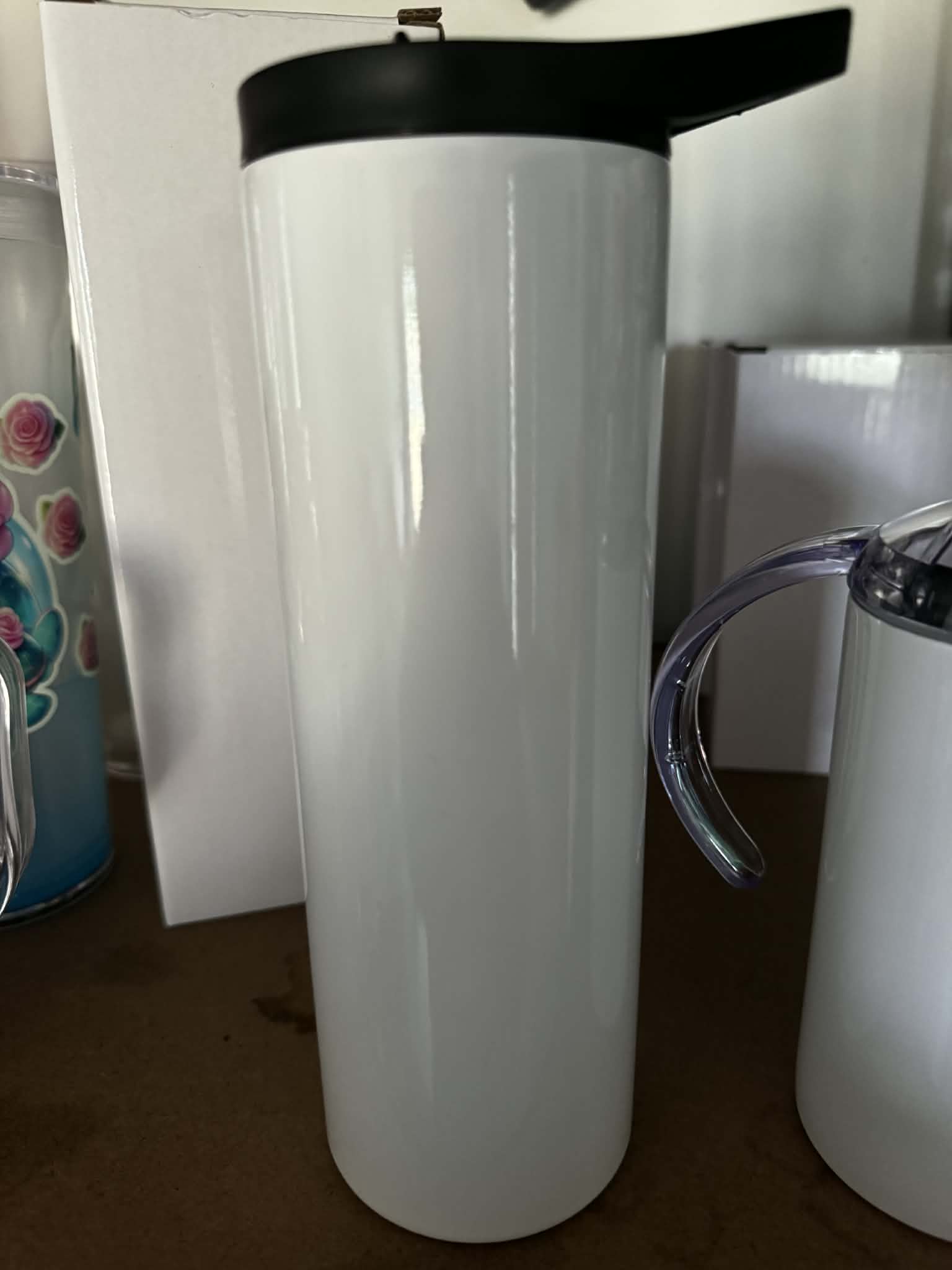 20oz Sublimation Bottle 2in1 Lid (Drink bottle Style/Coffee Lid ) BLANK