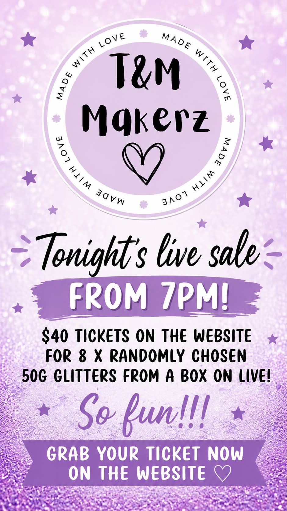 $40 Glitter tickets