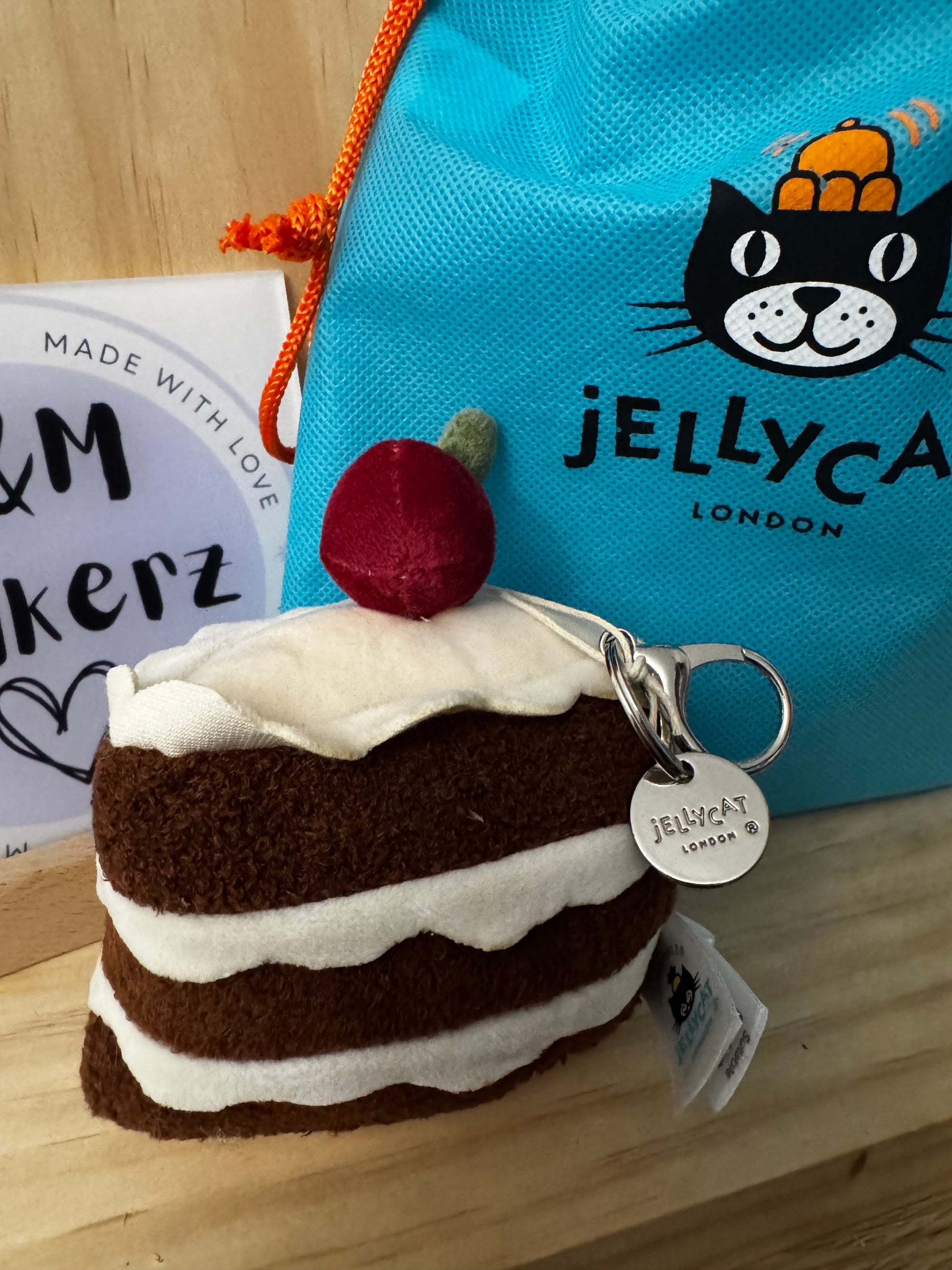 Jelly cat keychain- Cake