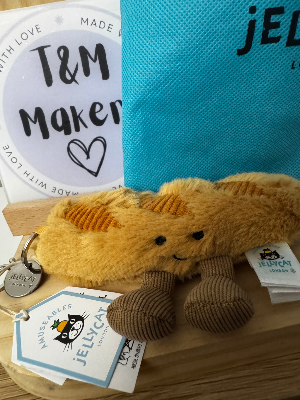 Jelly cat keychain- Baguette