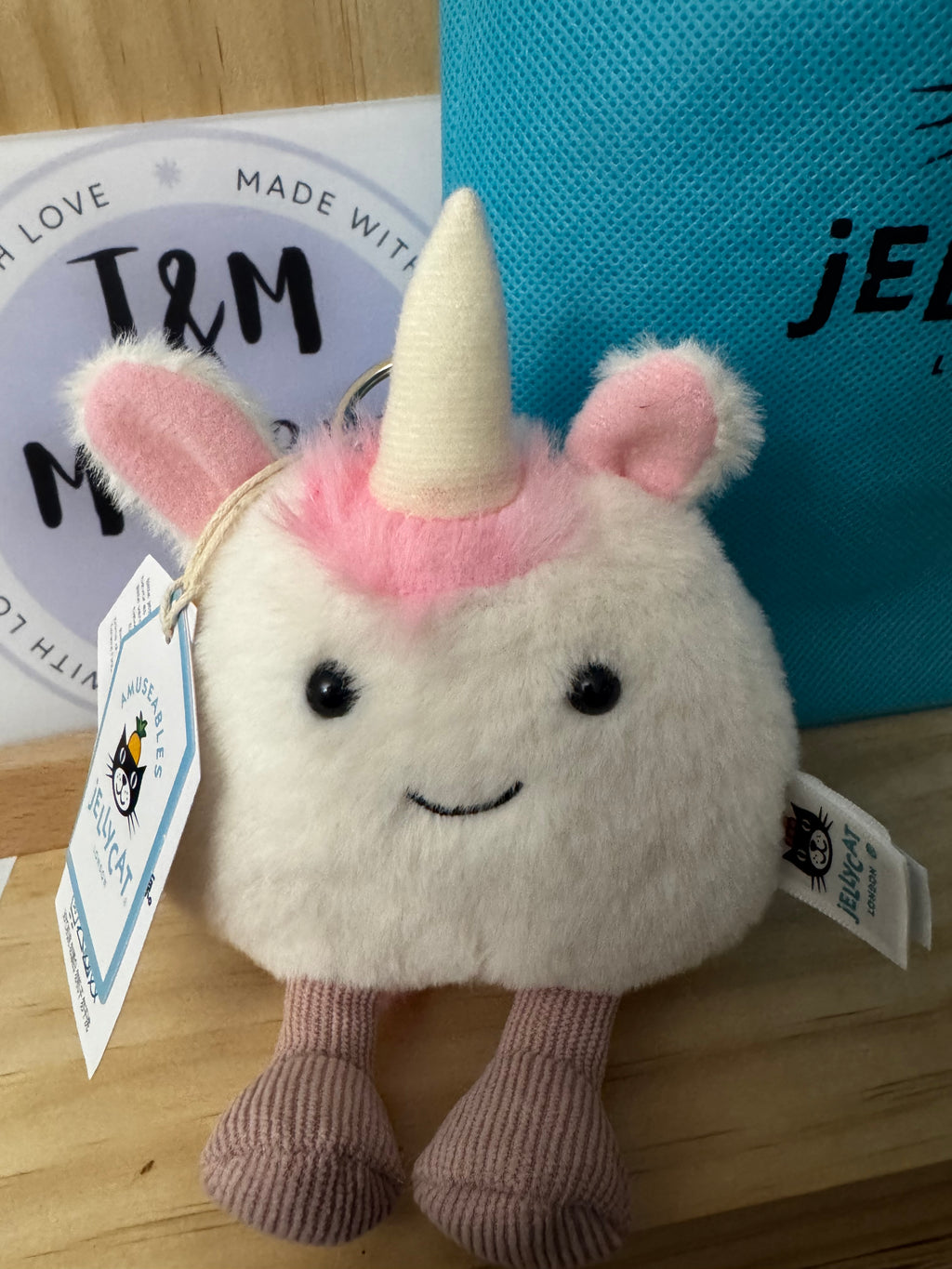 Jelly cat keychain- Unicorn