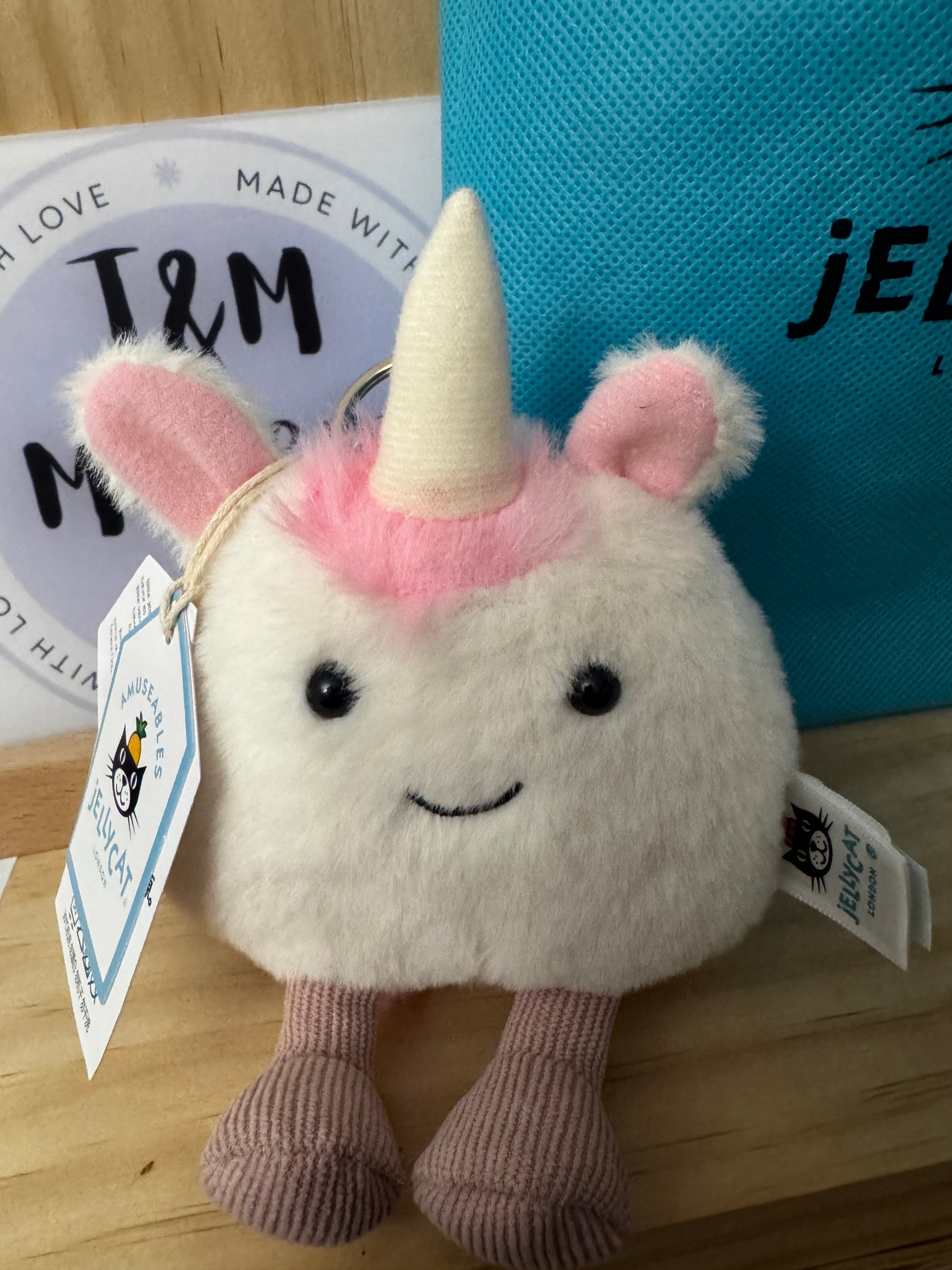 Jelly cat keychain- Unicorn