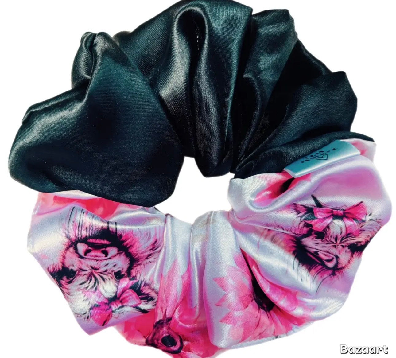 Satin Highland Cow Scrunchie