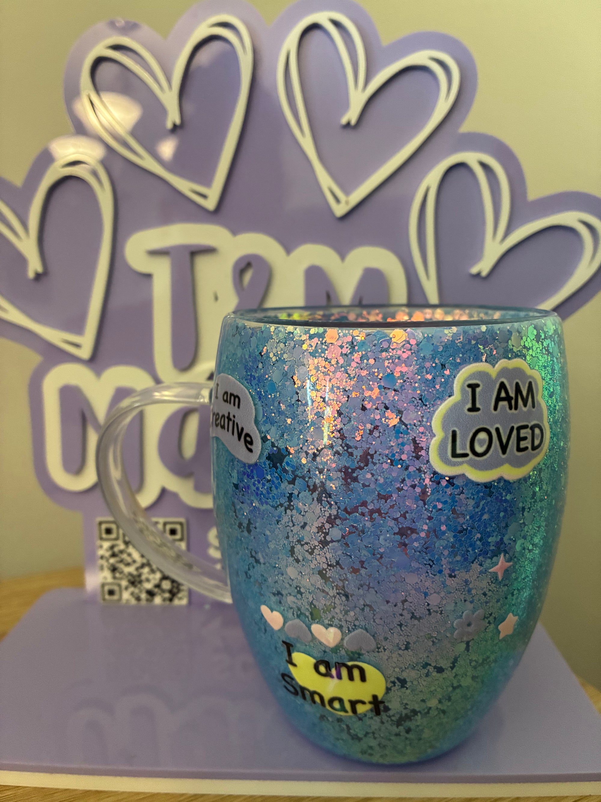 Glass polyacrylic mugs
