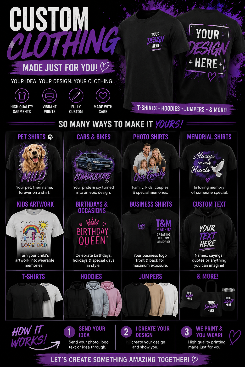 ✨ CUSTOM TSHIRTS – MADE JUST FOR YOU! ✨