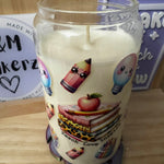 Teacher inspired candle