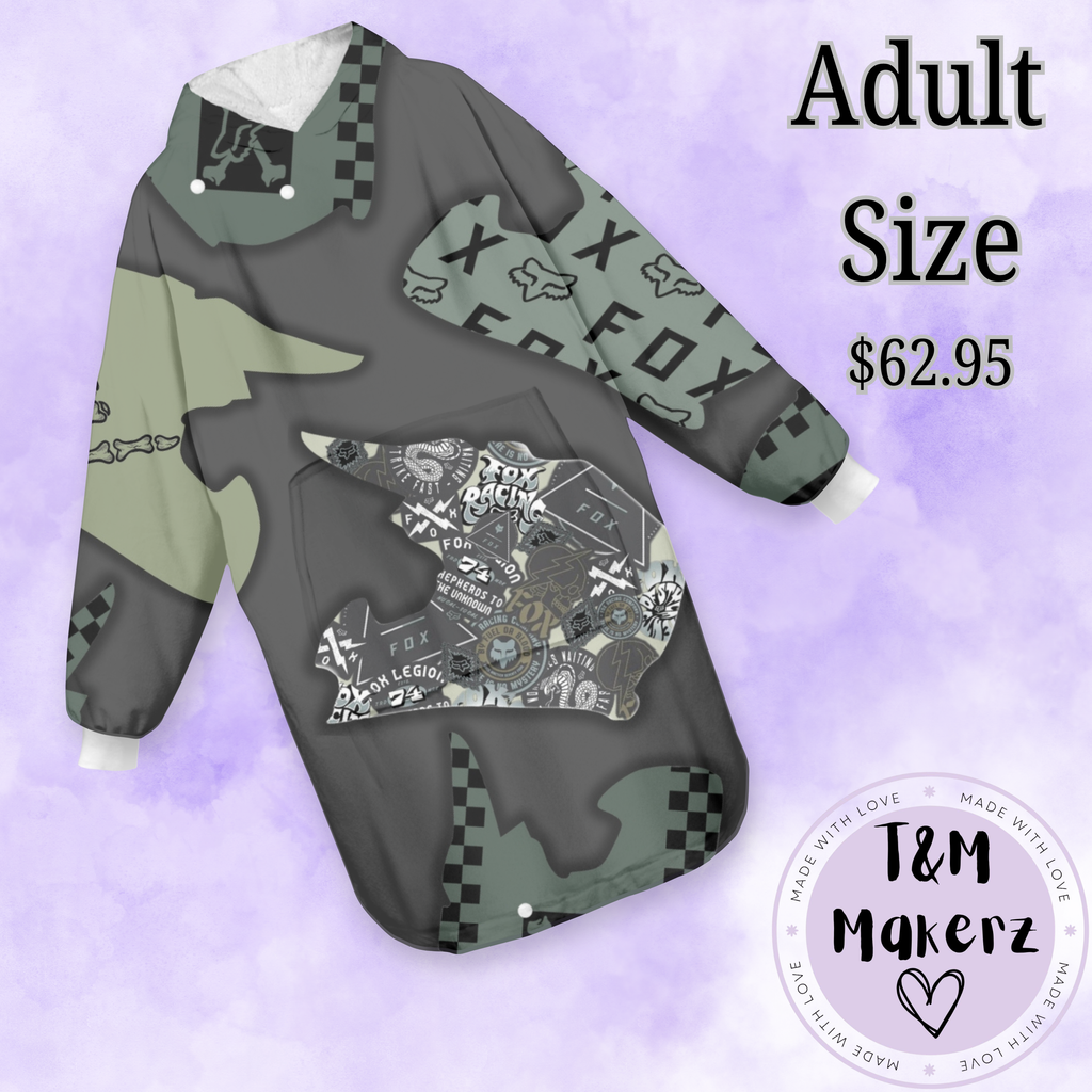 ADULTS Motorcross Hoodie Blanket