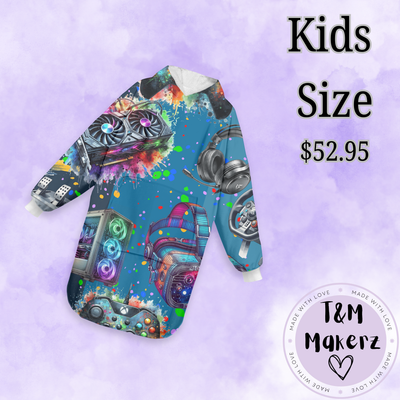 KIDS Gaming Hoodie Blanket