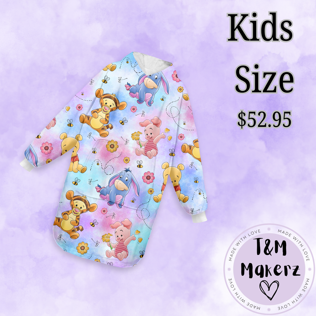 KIDS Yellow Bear Hoodie Blanket