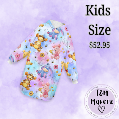 KIDS Yellow Bear Hoodie Blanket