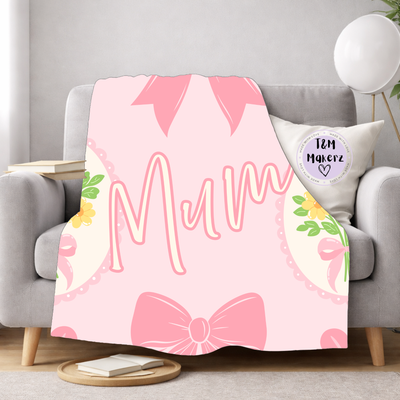 FLEECE Pink Mum Blanket